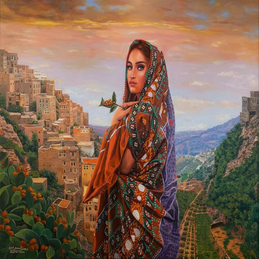 Bint Al-Bun — painting by Radfan Al-Mohammadi